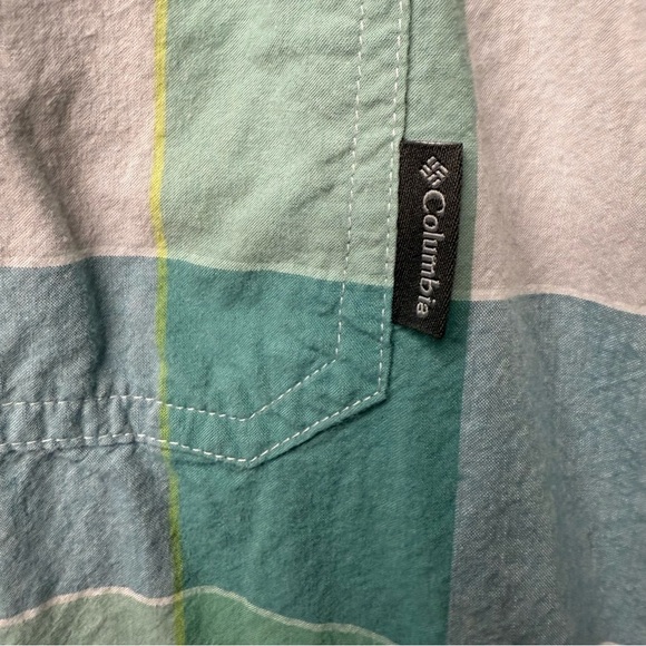 Columbia Men's Green Plaid Casual Button Down Shirt Mens Size 3XL GUC - Picture 2 of 6